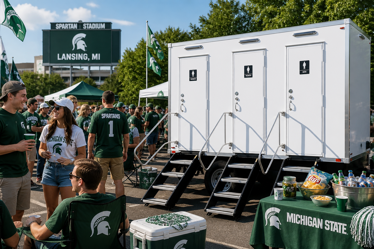 Signature Luxe restroom trailer gallery image for Michigan events